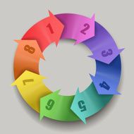 Infographic modern color scheme template N3