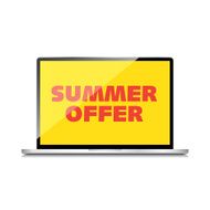 Summer offer words Markdown discount on High-quality screen