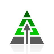 Pyramid icon on a white background N35