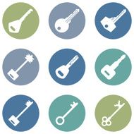 Vector Set of Keys Icons N25
