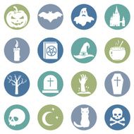 Vector Set of Halloween Icons N15