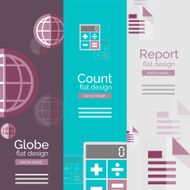 Set of flat design universal business concepts N3