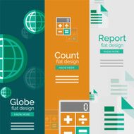 Set of flat design universal business concepts N4