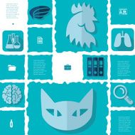 veterinary flat infographic N59