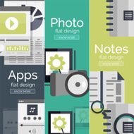 Set of flat design mobility concepts N4