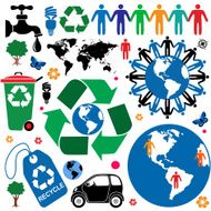 environmental conservation infographic design elements