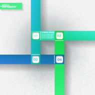 Infographics design with paper stripes N2