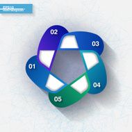 Infographic template with five labels N5