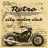 Motorcycle design on distressed background N2