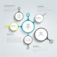 Circle infographic chart Vector template N7