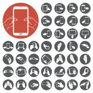 Mobile phone and digital tablet using with hand touching screen N3