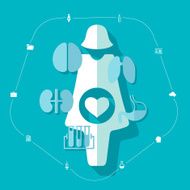 Medical flat infographic N103