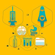 Medical flat infographic N105