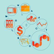 business flat infographic N149