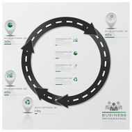 Circle Arrow Road And Street Business Infographic