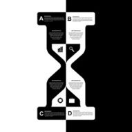 Infographics hourglass design modern style concept