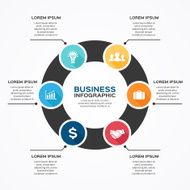 Modern vector infographic for business project N5