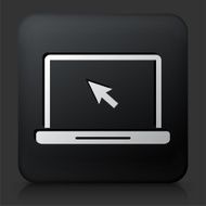 Black Square Button with Laptop Icon N14