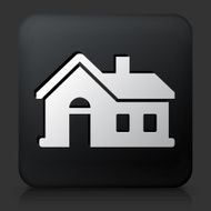 Black Square Button with House N5