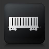 Black Square Button with Train Shipping
