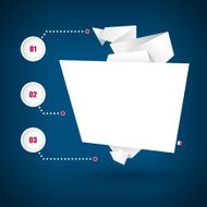 Origami paper banners Vector illustration N4