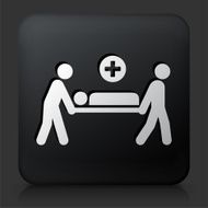 Black Square Button with Patient Care