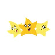Three golden stars design elements vector eps10