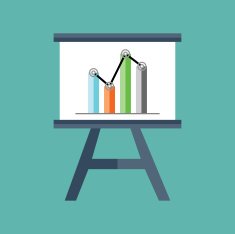 Flat vector icon of presentation chart N2