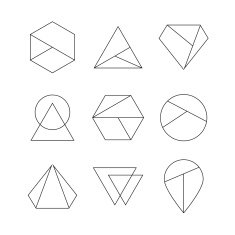 Set of icons geometric logo