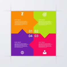 Vector illustration infographics four options N89