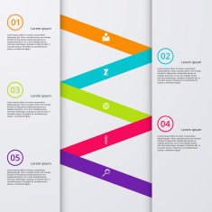 Vector illustration infographic five options N39