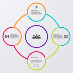 Vector illustration infographics four options N90
