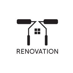 Renovation House remodeling flat design negative space concept N2