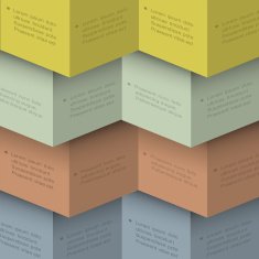 Design template for infographics in origami style