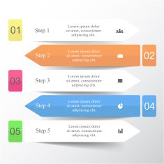 Vector lines arrows infographic N25