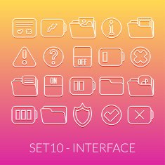 Outline icons thin flat design modern line stroke style N68