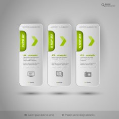 Vector tabs as design elements for business layouts N45
