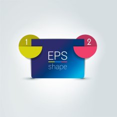 Two steps template Numbered chart Infographic element