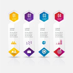 Abstract Modern digital template vector banner infographics N12