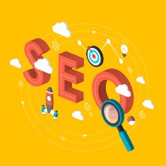 SEO concept 3d isometric infographic