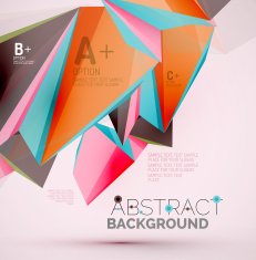 Geometric shapes in the air Vector abstract background N432