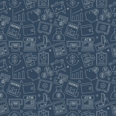financial line icon pattern set N4