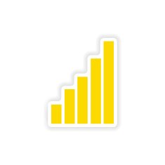 icon sticker realistic design on paper chart N10