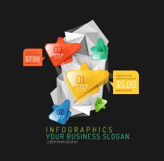 Vector fresh business abstract infographic N236
