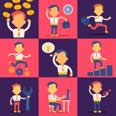 Set of businessman characters N7