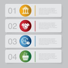 Design number banners template graphic or website layout N31