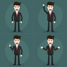 set of businessman characters poses N26