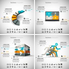 4 in 1 Business Infographics N23