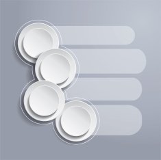 Infographic background with circles - four steps
