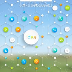 Modern infographic design with place for your text Vector illustration